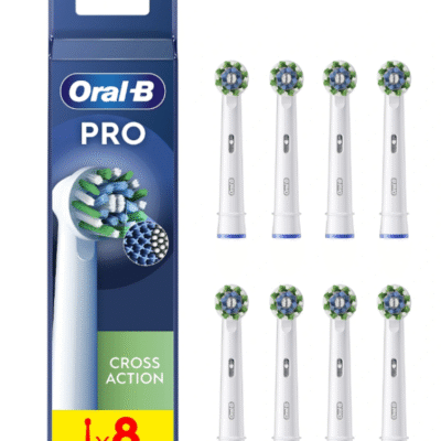 Oral-B | Replaceable toothbrush heads | EB50RX-8 Cross Action Pro | Heads | For adults | Number of brush heads included 8 | White