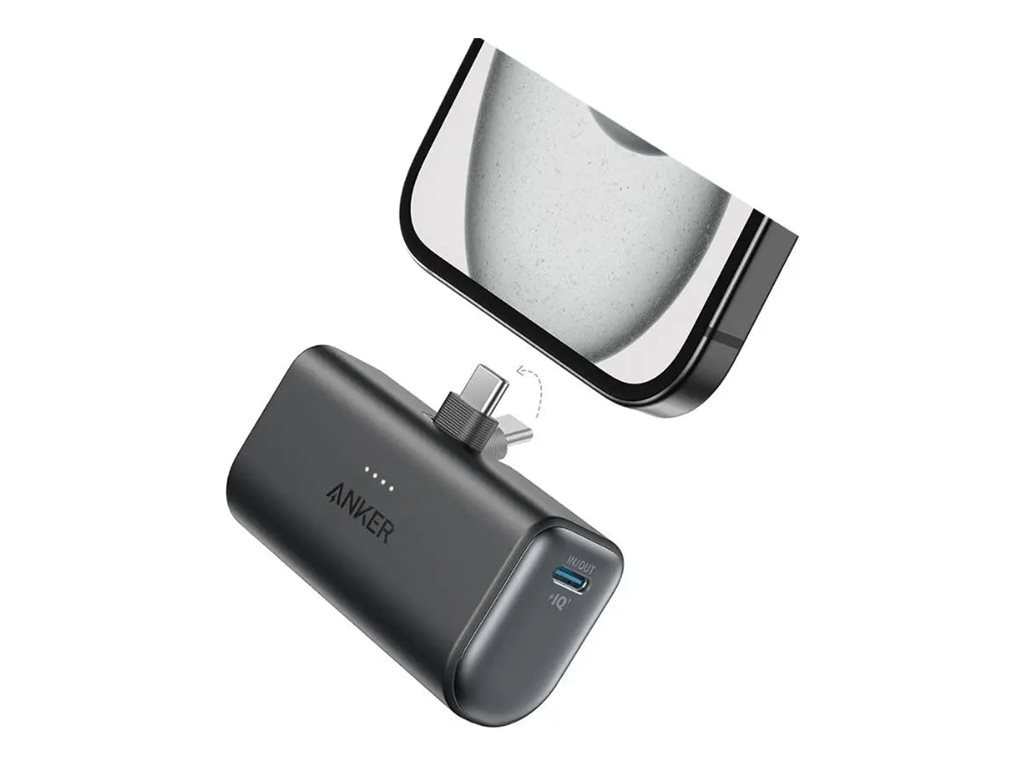 Anker Nano Power Bank Built-In with USB-C Connector | A1653H11 | 5000 mAh | Black