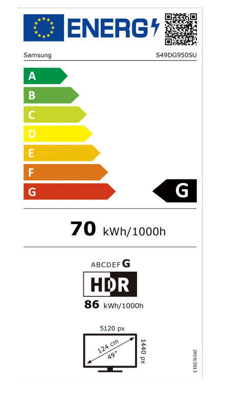 Samsung LS49DG950SUXEN Odyssey G9 G95SD | 49 " | OLED | DQHD | 32:9 | 240 Hz | 5120 x 1440 pixels | 250 cd/m² | HDMI ports quantity 1 | Silver
