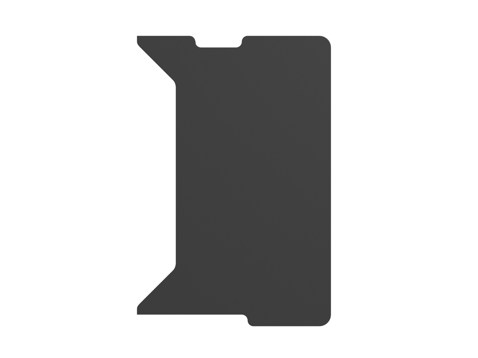 Genesis | Holm Modular Side Desk Top Right 50cm | NDS-2281 | Anthracite Black