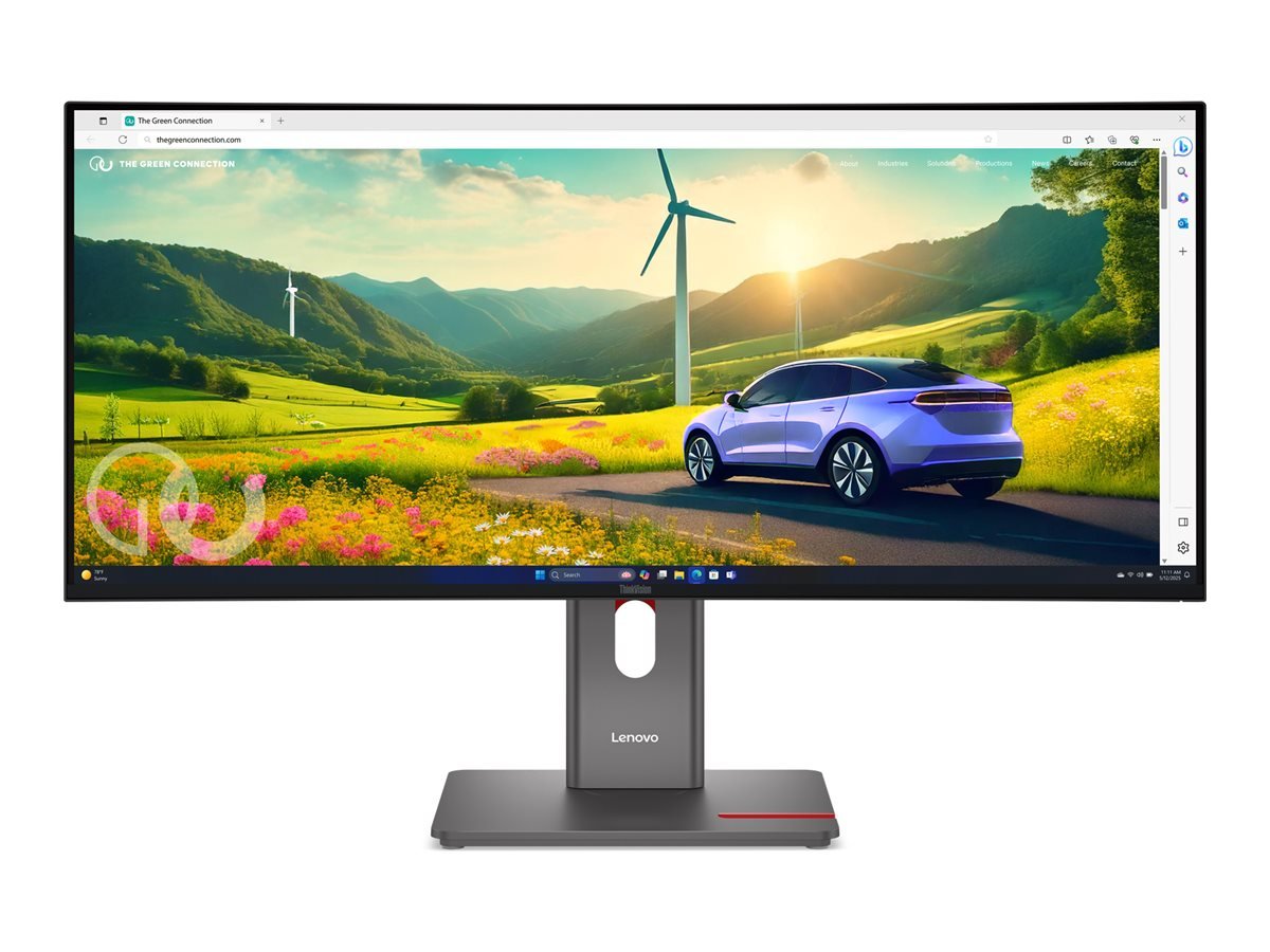 Lenovo ThinkVision | P34WD-40 | 34 " | IPS | 21:9 | 120 Hz | 4 ms | 3440x1440 pixels | 350 cd/m² | HDMI ports quantity 1 | Eclipse black | Warranty 36 month(s)