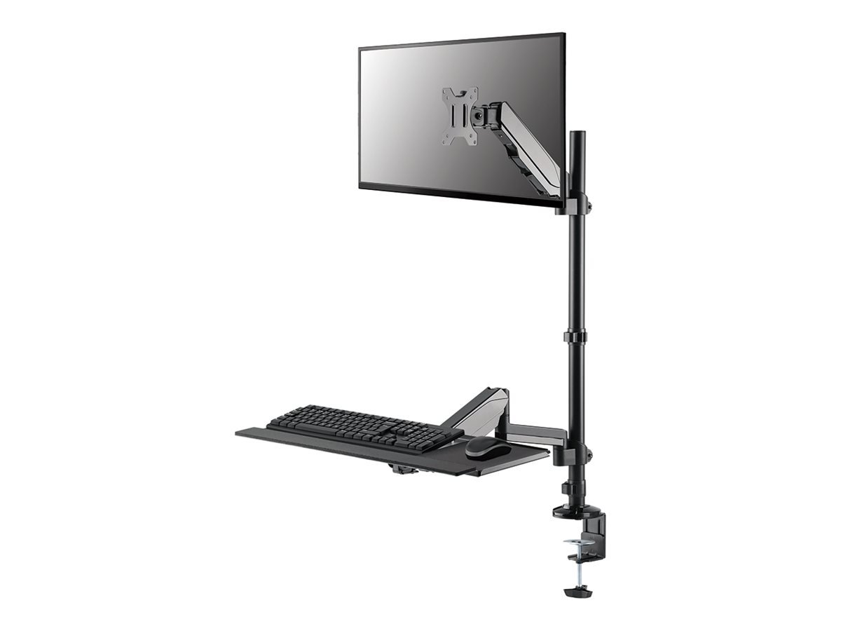 Neomounts Desk Mount | DS90-325BL1 Sit-stand workstation desk | Adjustable Height, Rotate, Tilt, Swivel | 17-32 " | Maximum weight (capacity) 9 kg | Black
