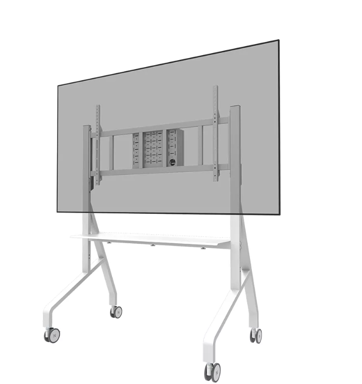 Neomounts Floor stand | FL50-575WH1 TV trolley | Adjustable Height | 65-110 " | Maximum weight (capacity) 125 kg | White
