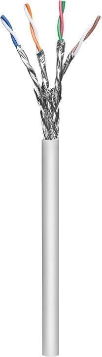 Goobay | CAT 6a network cable, S/FTP (PiMF) | 96094 | Cable type -  round cable. AWG 26/7 (stranded). Meter scaling yes. Cable sheath diameter (approx.) 6.3 mm. Inner conductor material  CU (copper). Material cable sheath LSZH. Number of shieldings 2 x. Type 1, shielding foil (alu) PiMF. Type 2, shielding braid (aluminium). LSZH compliant yes | • non-terminated flexible data-/patchcable for indoor using • double shielded twisted-pair LAN cable • pairs screening: PIMF (pairs in metal foil) + outer shield: braiding • This product is not approved for permanent installation in buildings. | Grey