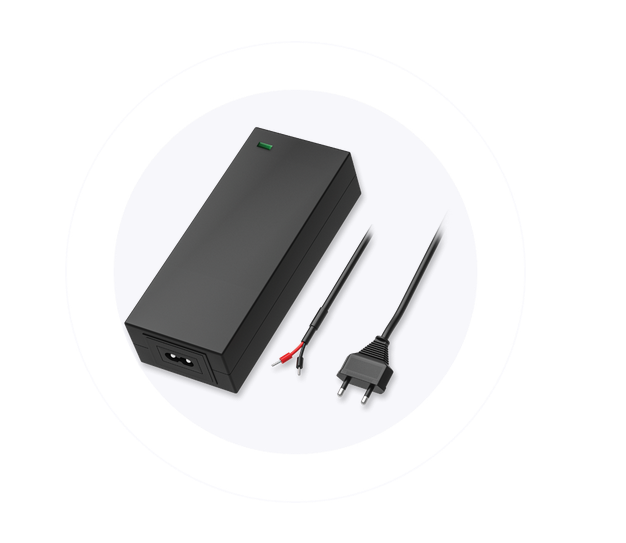 Teltonika - PR317EUA  - EU power supply, 62W (AC/DC Power supply EU Plug 48V 1.3A 1500+2000mm with 2.5mm^2 wire ferrule) | Teltonika EU 2-PIN POWER SUPPLY 62W for TSW200 | EU 2-PIN POWER SUPPLY, 62W