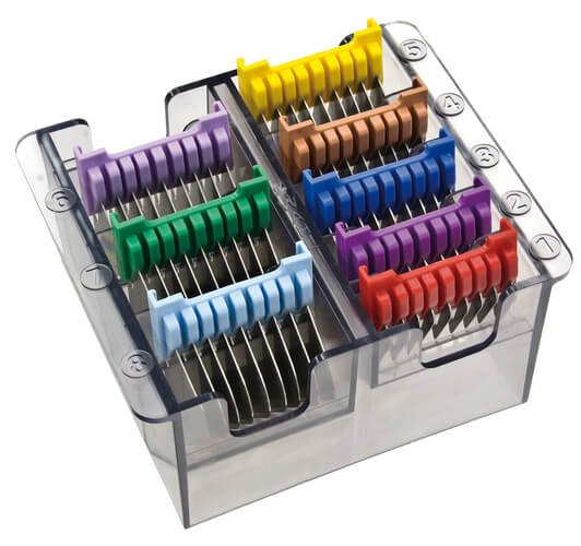 MOSER | Stainless Steel Set (Combs 3, 6, 10, 13, 16, 19, 22, 25 mm) | 1233-7050