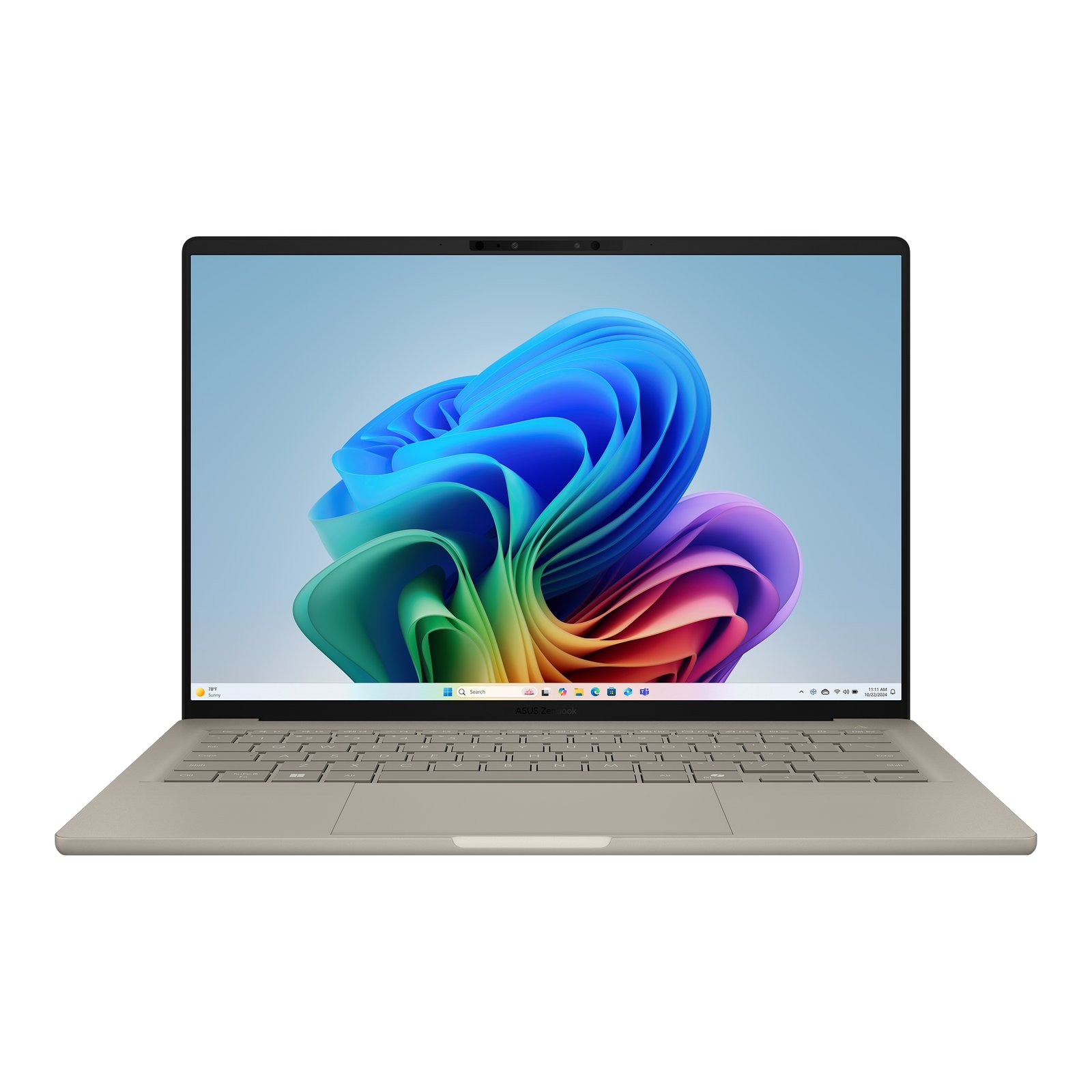 Asus | Zenbook A14 UX3407QA-QD202W | Zabriskie Beige | 14 " | OLED | WUXGA | 1920 x 1200 pixels | Glossy | Snapdragon X | X1 26 100 | 16 GB | LPDDR5X | Solid-state drive capacity 512 GB | Qualcomm Adreno GPU | Windows 11 Home | 802.11ax | Bluetooth version 5.3 | Keyboard language English | Keyboard backlit | Warranty 24 month(s)