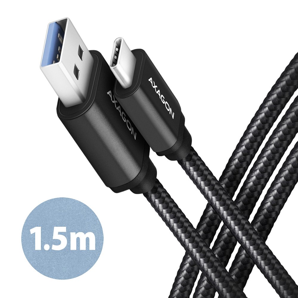 AXAGON Data and charging USB 3.2 Gen1 cable, 1.5 m | BUCM3-AM15AB | USB Type C - USB Type A