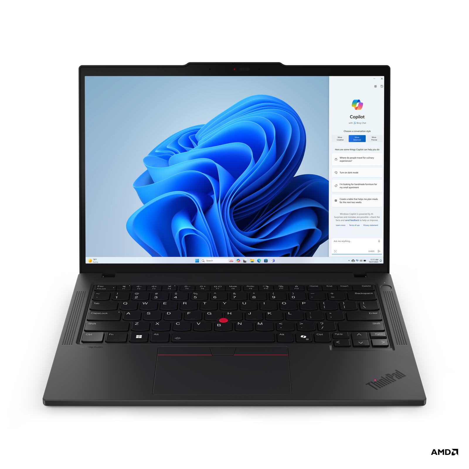 Lenovo ThinkPad T14 G5 | Black | 14 " | IPS | WUXGA | 1920 x 1200 pixels | Anti-glare | AMD Ryzen 7 PRO | 8840U | 32 GB | SO-DIMM DDR5 | Solid-state drive capacity 1000 GB | AMD Radeon 780M Graphics | Windows 11 Pro | 802.11ax | Bluetooth version 5.3 | Keyboard language Nordic | Keyboard backlit | Warranty 36 month(s) | Battery warranty 12 month(s)