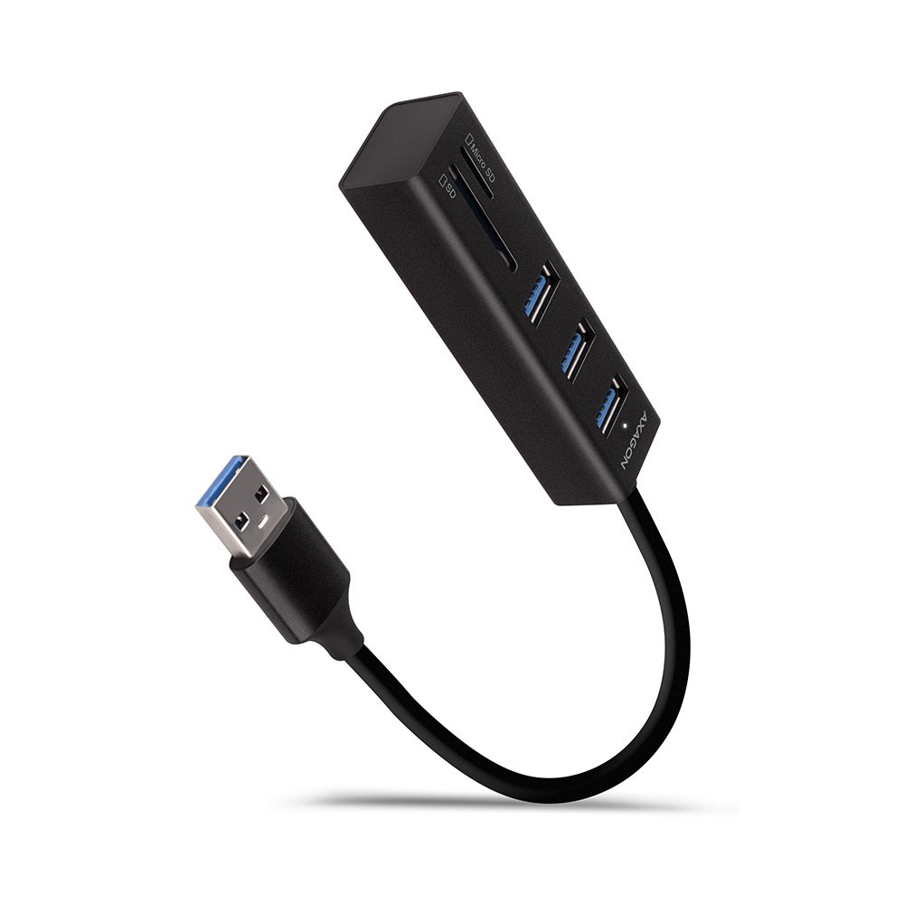 AXAGON SuperSpeed USB-A Hub and Card Reader | HMA-CR3A