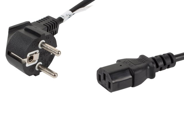 Lanberg | CEE 7/7 to IEC 320 C13 Power Cord | CA-C13C-10CC-0018-BK