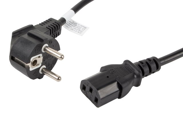Lanberg | CEE 7/7 to IEC 320 C13 Power Cord | CA-C13C-11CC-0018-BK