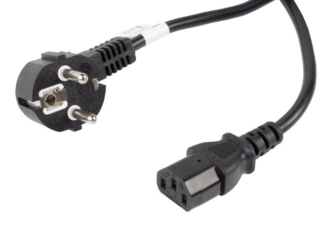 Lanberg | CEE 7/7 to IEC 320 C13 Power Cord | CA-C13C-11CC-0100-BK