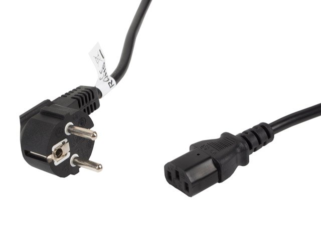 Lanberg | CEE 7/7 to IEC 320 C13 Power Cord | CA-C13C-11CC-0050-BK