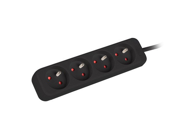 Power strip 1m 4x outlets for UPS system | PS0-04E-0100-IEC-BK | Sockets quantity 4