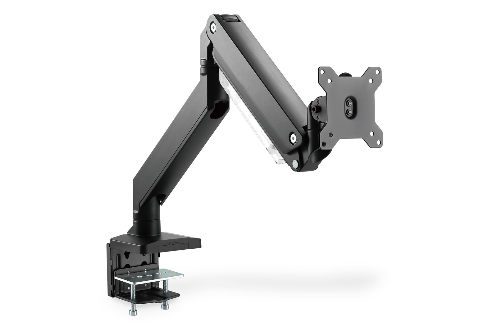 Digitus Desk Mount | Universal Single Monitor Mount with Gas Spring and Clamp Mount | Adjustable Height, Rotate, Tilt, Swivel | 15-35 " | Maximum weight (capacity) 15 kg | Black