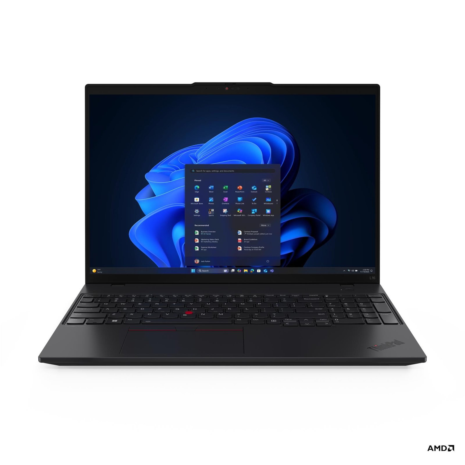 Lenovo ThinkPad L16 G2 AMD | Black | 16 " | IPS | WUXGA | 1920 x 1200 pixels | Anti-glare | AMD Ryzen 5 PRO | 215 | 16 GB | SO-DIMM DDR5 | Solid-state drive capacity 512 GB | AMD Radeon 740M Graphics | Windows 11 Pro | 802.11be | Bluetooth version 5.4 | LTE Upgradable | Keyboard language Nordic | Keyboard backlit | Warranty 36 month(s) | Battery warranty 12 month(s)