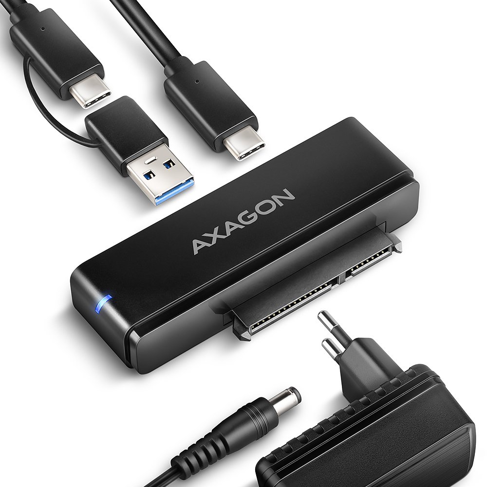 AXAGON USB-C 10Gbps FAST PORT X adapter for 2.5"/3.5" SSD/HDD | ADSA-FPX