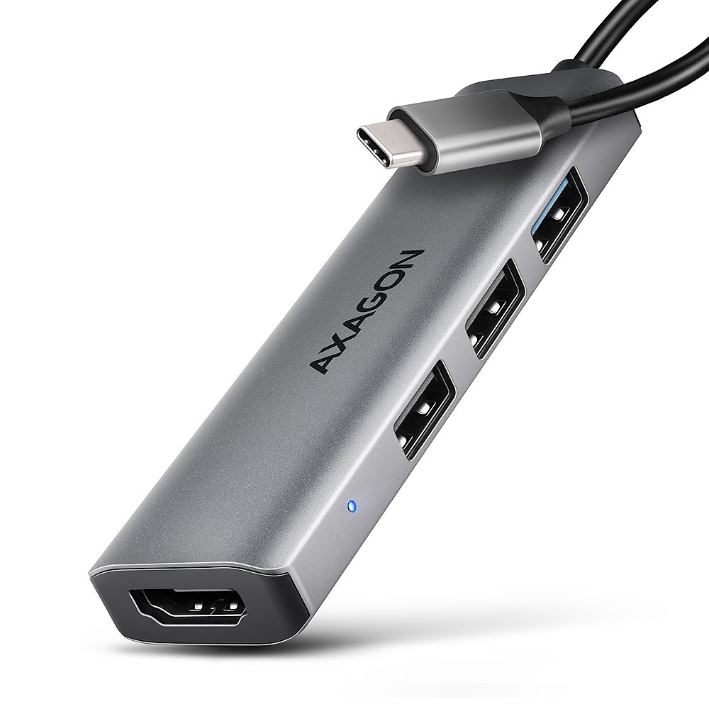 AXAGON USB-C 5Gbps STARTER 4in1 Hub | HMC-H3A