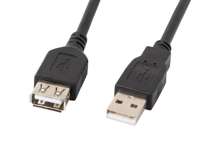 Lanberg USB-A 2.0 Cable, 3 m | CA-USBE-10CC-0030-BK | USB Type-A to USB Type-A