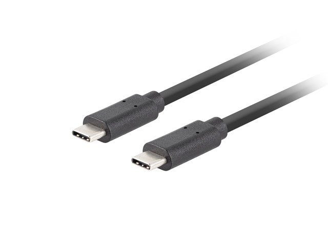 Lanberg USB-C 3.1 Gen 2 Cable, 10GB/s PD100W, 1.8 m | CA-CMCM-32CU-0018-BK | USB Type-C to USB Type-C