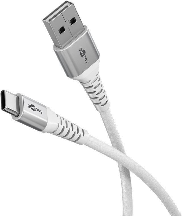 Goobay USB-C to USB-A Supersoft Textile Cable with Metal Plugs | 74531