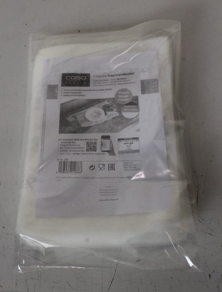 SALE OUT. Caso Vacuum Sealer bags, 25 x 35 cm, 100 pcs | Caso Sealed edge bags | 01286 | 100 bags | Dimensions (W x L) 25 x 35  cm | NO ORIGINAL PACKAGING