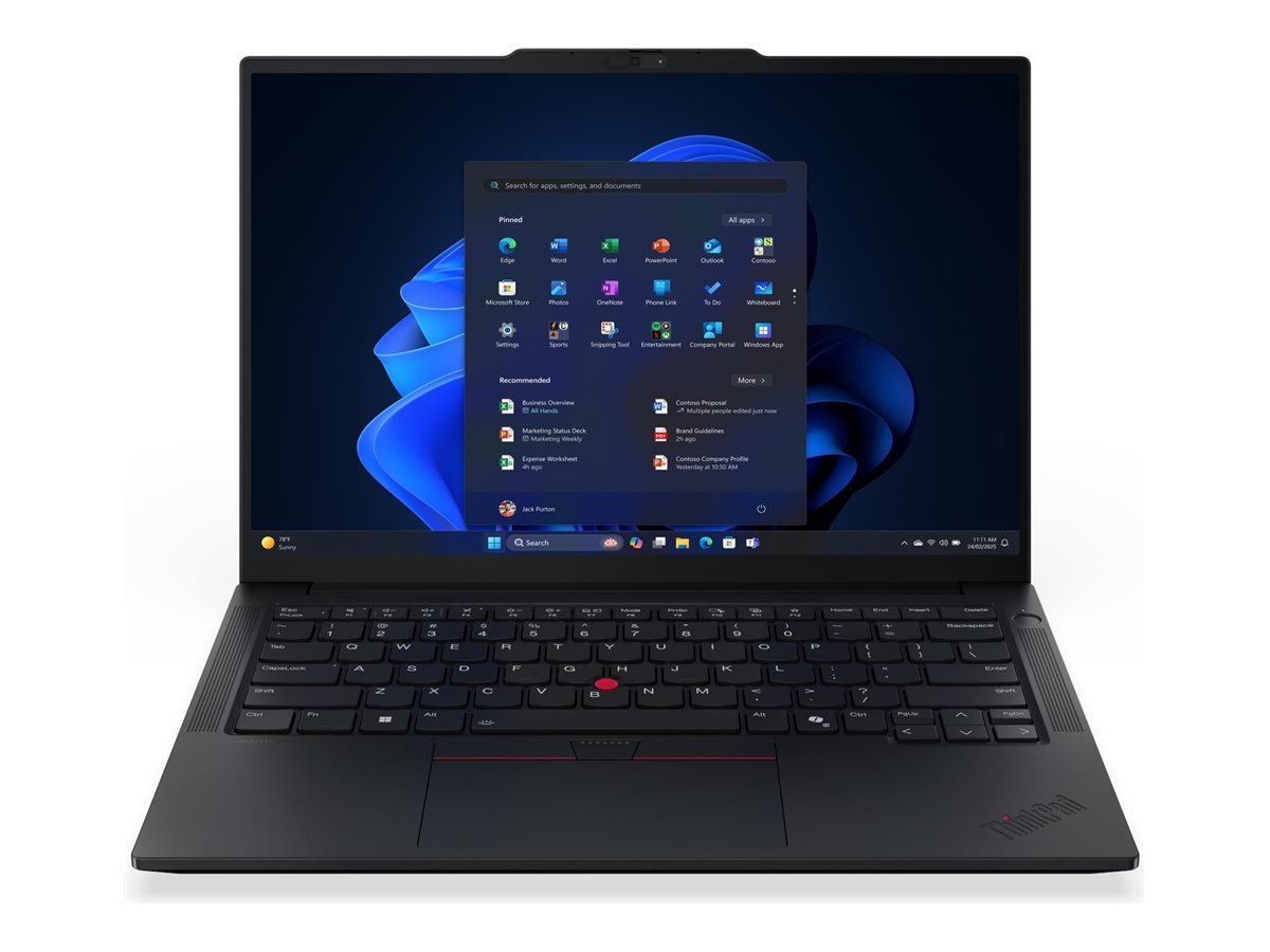 Lenovo ThinkPad E14 G7 Intel | Black | 14 " | IPS | WUXGA | 1920 x 1200 pixels | Anti-glare | Intel Core Ultra 7 | 255H | 32 GB | SO-DIMM DDR5 | Solid-state drive capacity 512 GB | Intel Arc 140T GPU Functions as Intel Graphics | Windows 11 Pro | 802.11ax | Bluetooth version 5.3 | Keyboard language English | Keyboard backlit | Warranty 36 month(s) | Battery warranty 12 month(s)