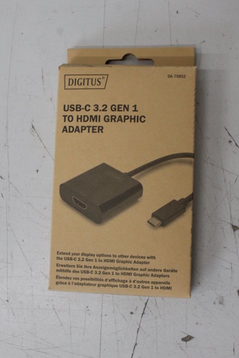 SALE OUT. DIGITUS USB Type-C to HDMI Adapter, 4K@30Hz black | Digitus USB Type-C to HDMI Adapter | DA-70852 | Black | USB Type-C | UNPACKED, SCRATCHED | 0.15 m