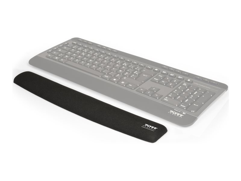 PORT CONNECT | Ergonomic wrist rest for keyboard | Backrest | 60 x 400 x 20 mm | Black