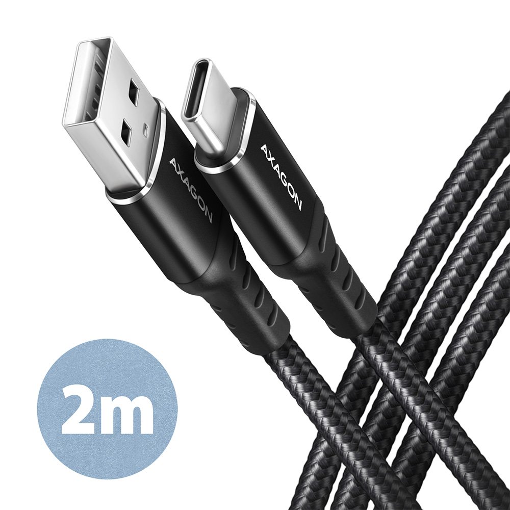 AXAGON Data and charging cable, 2 m | BUCM-AM20AB | USB Type-C to USB Type-A