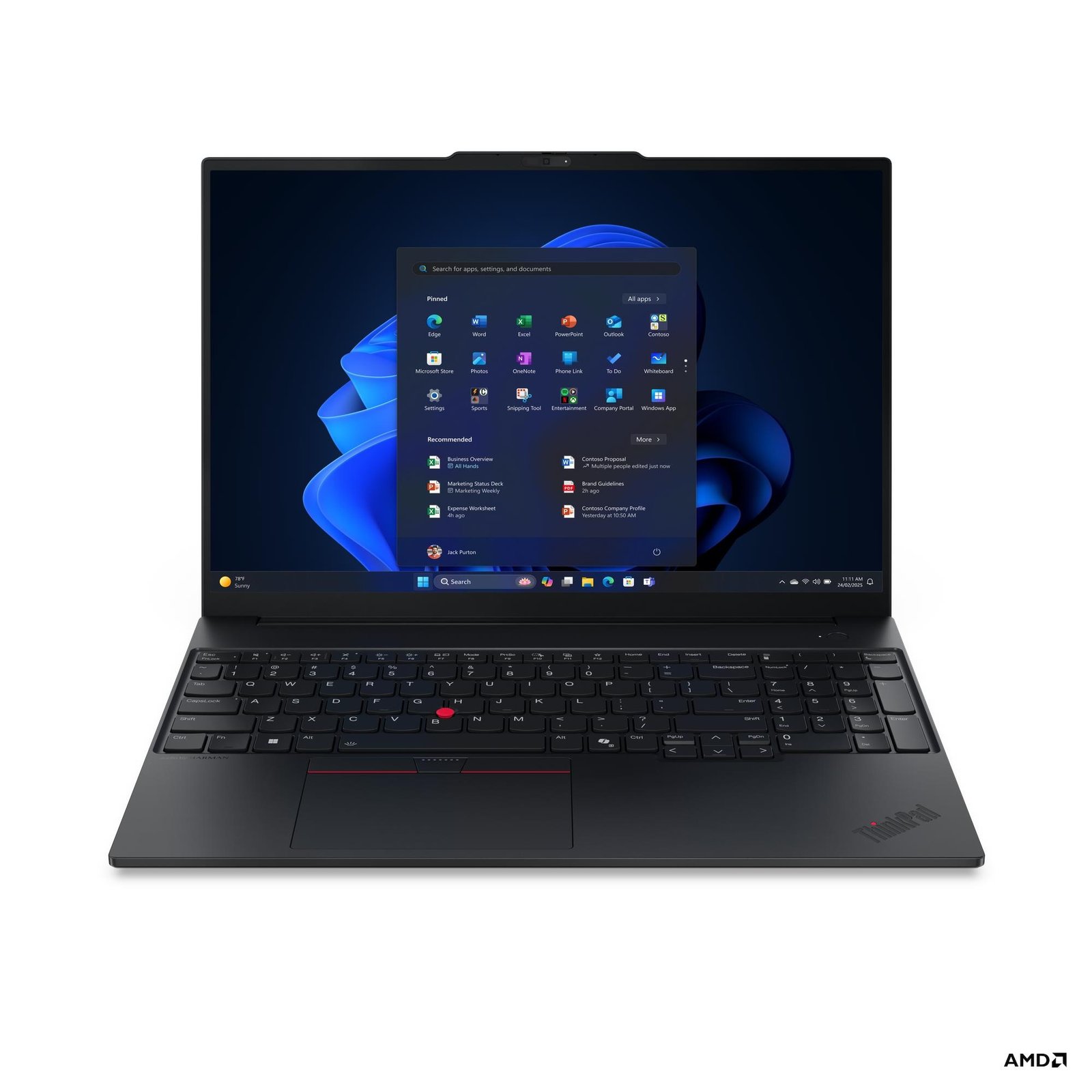 Lenovo ThinkPad E16 G3 AMD | Black | 16 " | IPS | WUXGA | 1920 x 1200 pixels | Anti-glare | AMD Ryzen 7 | 250 | 32 GB | SO-DIMM DDR5 | Solid-state drive capacity 512 GB | AMD Radeon 780M Graphics | Windows 11 Pro | 802.11ax | Bluetooth version 5.3 | Keyboard language English | Keyboard backlit | Warranty 36 month(s) | Battery warranty 12 month(s)