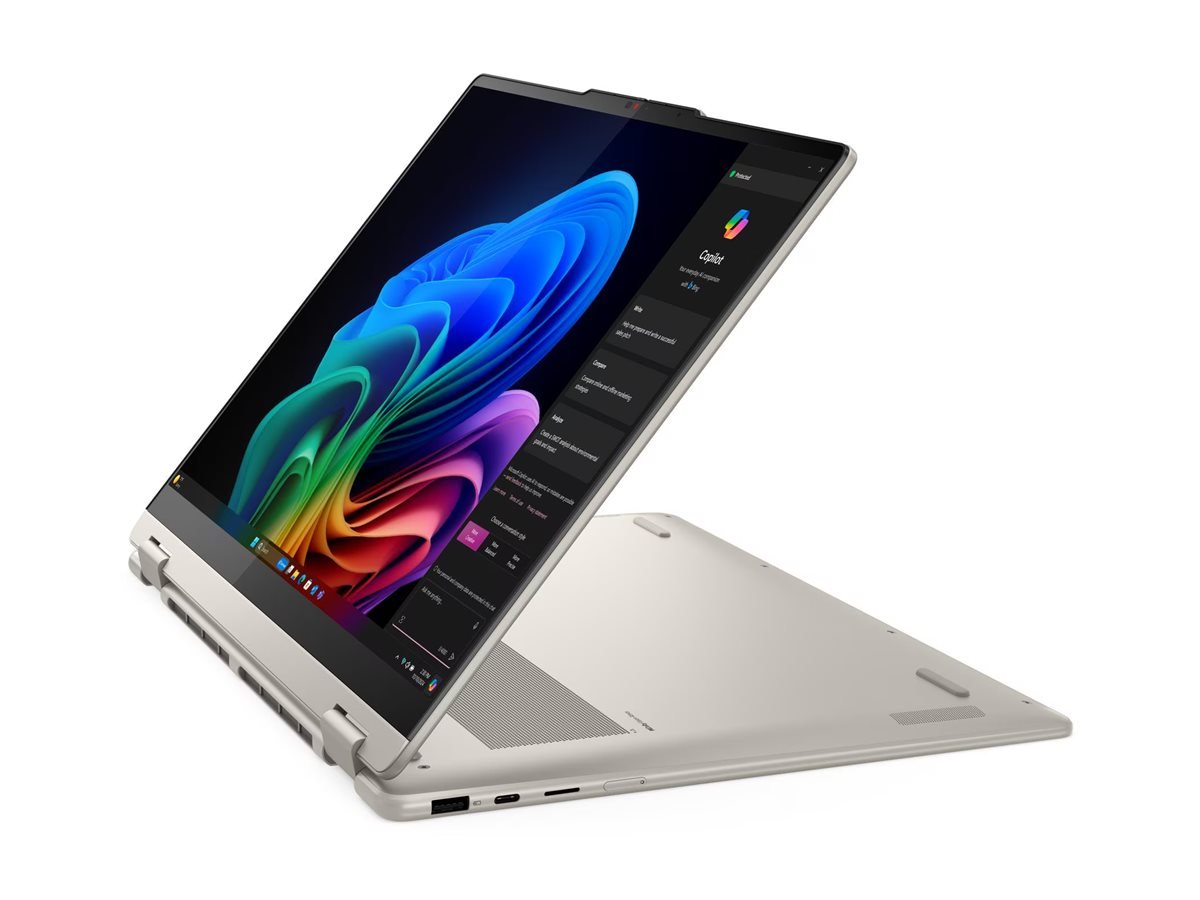 Lenovo Yoga 7 2-in-1 16AKP10 | Seashell | 16 " | OLED | Touchscreen | 2.8K WQXGA+ | 2880 x 1800 pixels | AMD Ryzen AI 7 | 350 | 16 GB | Soldered LPDDR5x | Solid-state drive capacity 1000 GB | AMD Radeon 860M Graphics | Windows 11 Home | 802.11be | Bluetooth version 5.4 | Keyboard language Nordic | Keyboard backlit | Warranty 24 month(s) | Battery warranty 12 month(s)