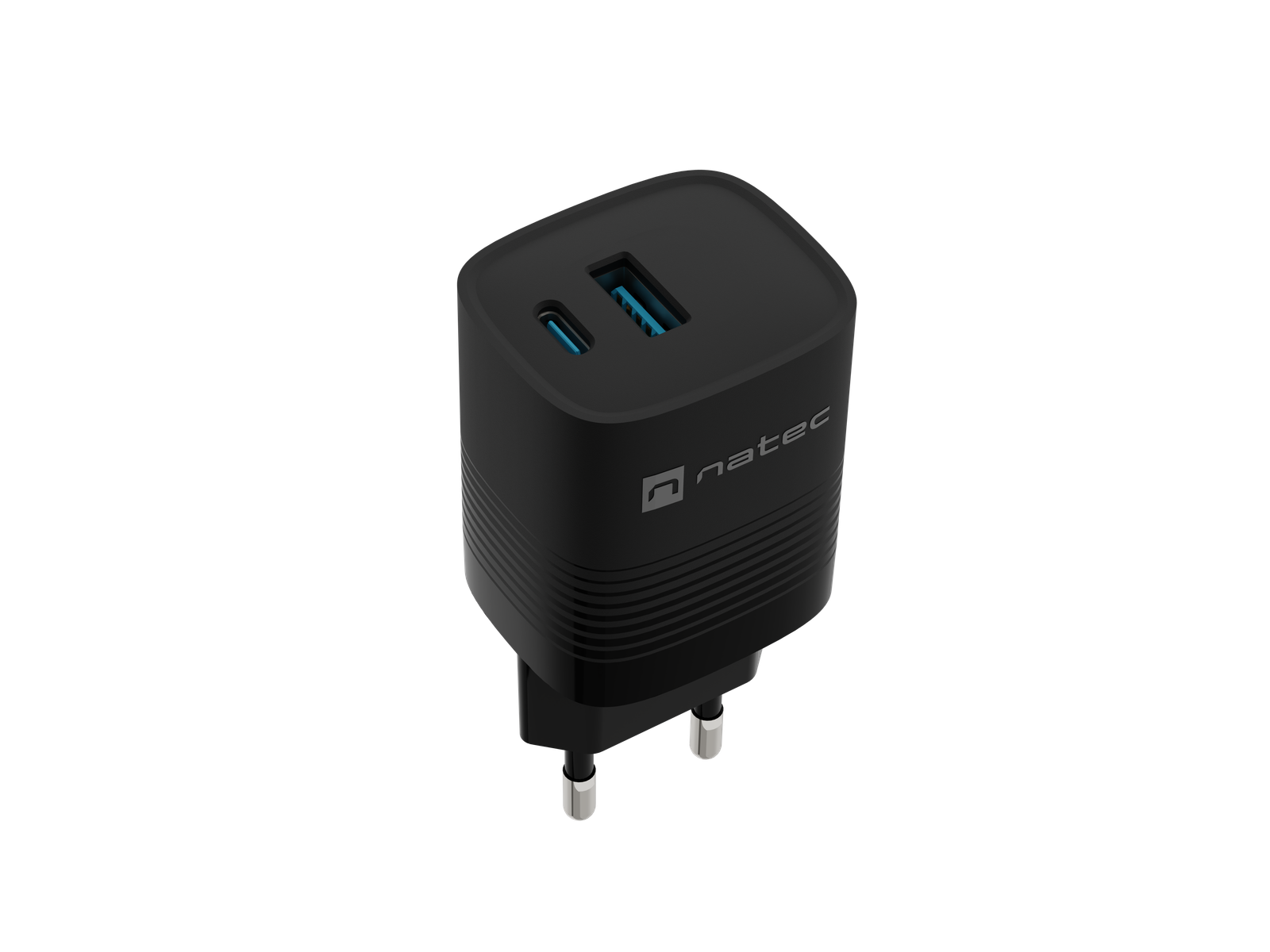 Natec Ribera USB Charger, 1x USB-A, 1x USB-C, 300 W | NUC-2141