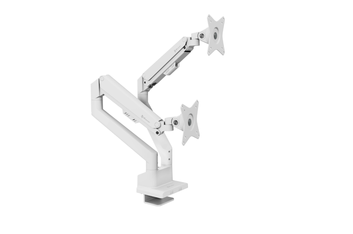 Arozzi Desk Mount | Neo Duo - Gas Spring Monitor Arm AZ-ALZARE-NEO-DUO-WT | Tilt, Swivel, Rotation | Maximum weight (capacity) 9 kg | White