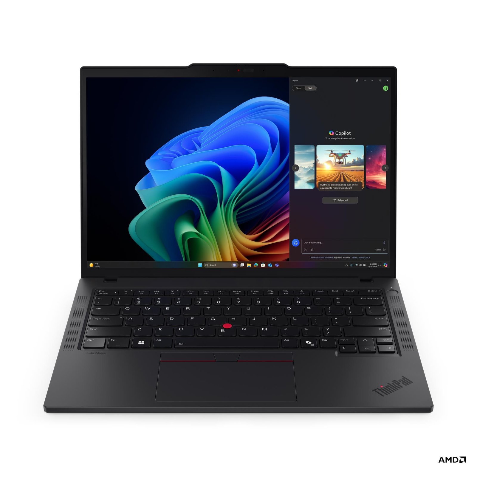 Lenovo ThinkPad T14 G6 (AMD) | Black | 14 " | IPS | WUXGA | 1920 x 1200 pixels | Anti-glare | AMD Ryzen AI 7 PRO | 350 | 32 (2x16) GB | SO-DIMM DDR5 | Solid-state drive capacity 1000 GB | AMD Radeon 860M Graphics | Windows 11 Pro | 802.11be | Bluetooth version 5.4 | LTE Upgradable | Keyboard language English | Keyboard backlit | Warranty 36 month(s) | Battery warranty 12 month(s)