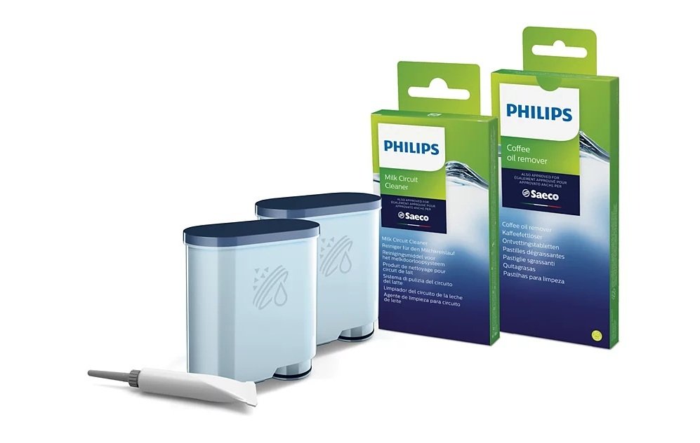 Philips | Coffee maker Maintenance kit: oil, 2xAquaClean, 6xcoffee oil remover tablets, 6xMilk circuit cleaner sachets | CA6707/10