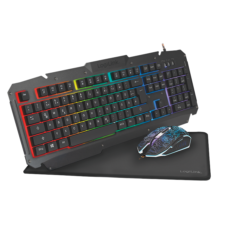 Logilink | Gaming-Set, keyboard, mouse and mouspad | ID0185 | Keyboard, Mouse and Pad Set | Wired | Mouse included | DE