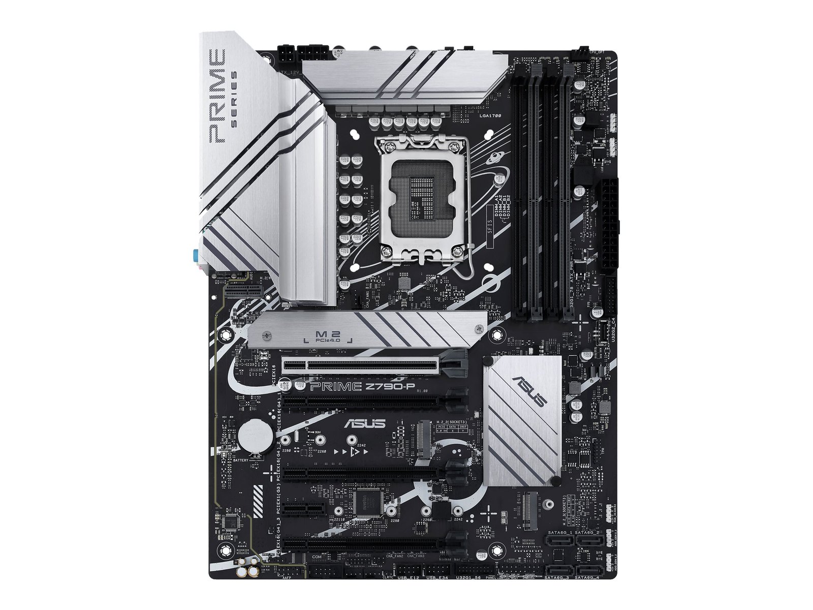 Asus | PRIME Z790-P | Processor family Intel | Processor socket LGA1700 | DDR5 DIMM | Supported hard disk drive interfaces SATA, M.2 | Number of SATA connectors 4