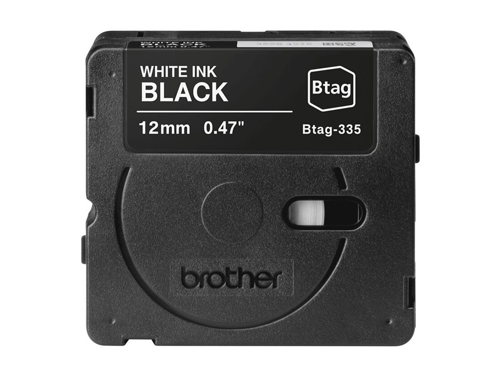 Brother BTAG-335 | White on Black | Btag