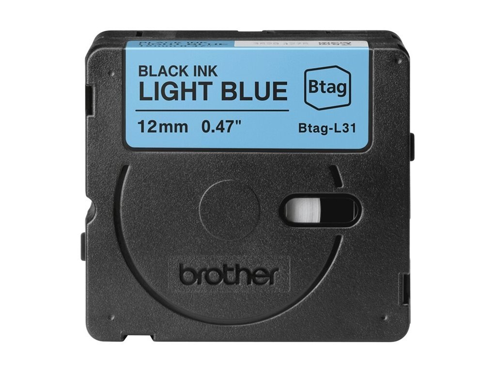 Brother BTAG-L31 | Black on Light Blue | Btag