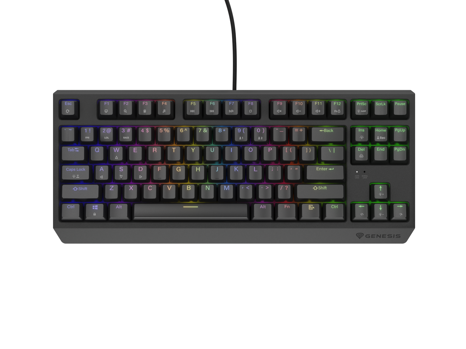 Genesis | THOR 230 TKL | Mechanical Gaming Keyboard | Wired | US | Linear | Black | RGB