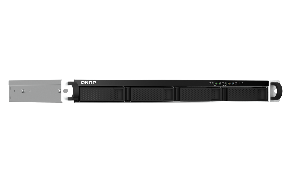 QNAP 1U Short Depth Rackmount 2.5GbE NAS | TS-464eU-8G | Intel Celeron | N5095 | 8 GB | DDR4