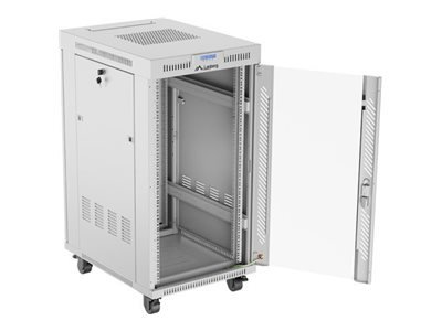 Lanberg | Rack cabinet 19" free-standing 22U/600x800 (flat pack) with glass door | FF01-6822-12SL | Grey