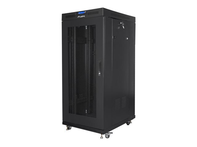Lanberg | Rack cabinet 19" free-standing 27U/600x600 (flat pack) with mesh door, LCD | FF01-6627-23BL | Black