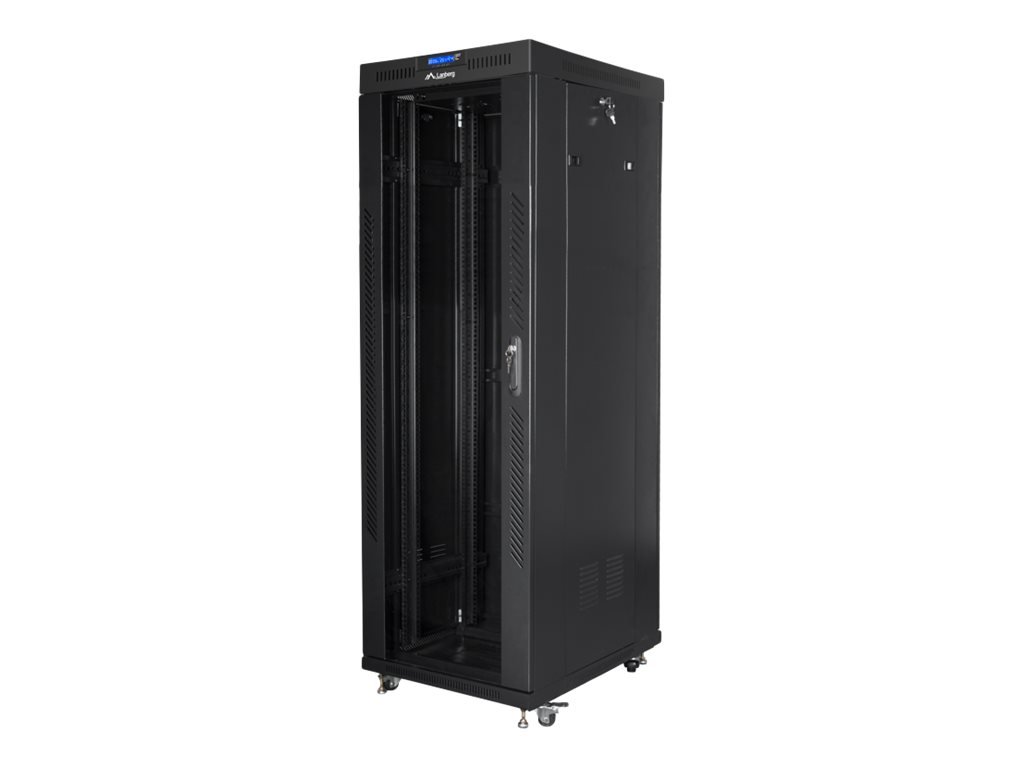 Lanberg | Rack cabinet 19" free-standing 37U/800x1000 (flat pack) with glass door, LCD | FF01-8037-12BL | Black