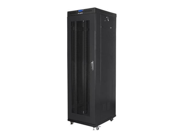 Lanberg | Rack cabinet 19" free-standing 42U/600x800 (flat pack) with mesh door, LCD | FF01-6842-23BL | Black