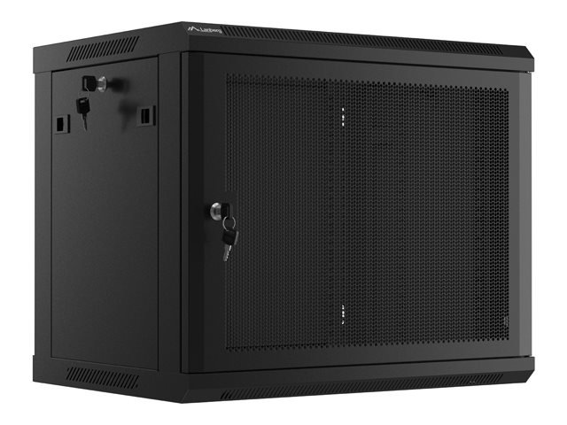 Lanberg | Rack cabinet 19" wall-mount 9U/600x450 with perforated door (flat pack) | WF01-6409-23B | Black