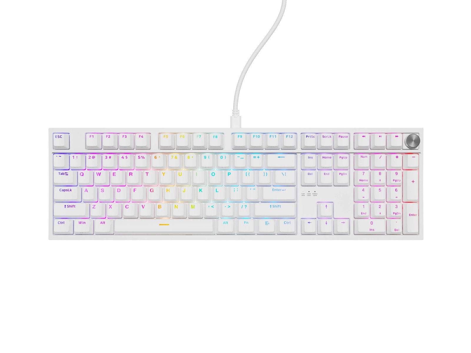 Genesis Thor 404 | Mechanical Gaming Keyboard | Wired | US | Gateron Yellow Pro | White