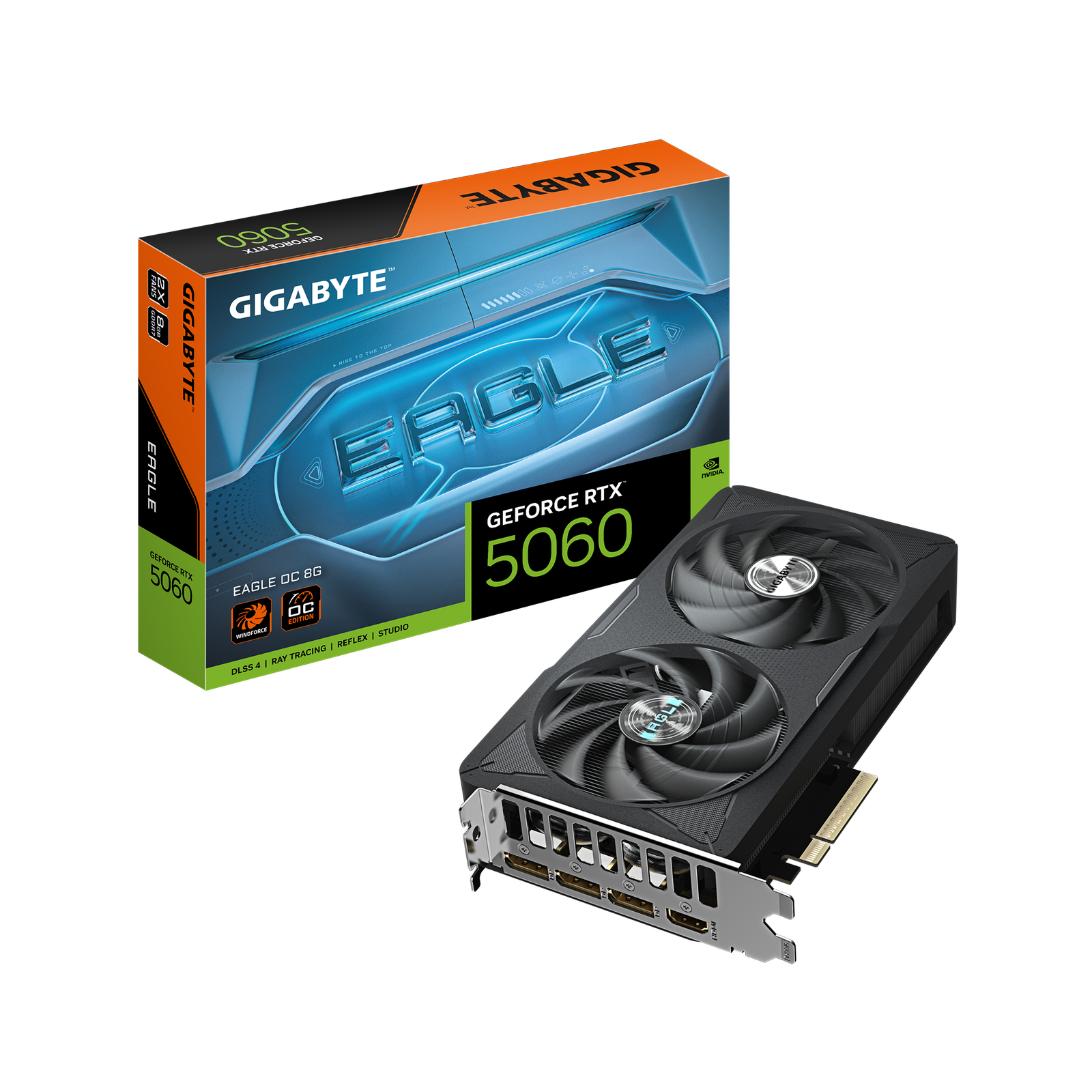Gigabyte GeForce RTX 5060 EAGLE OC 8G | NVIDIA | 8 GB | GeForce RTX 5060 | GDDR7 | HDMI ports quantity 1 | PCI-E 5.0